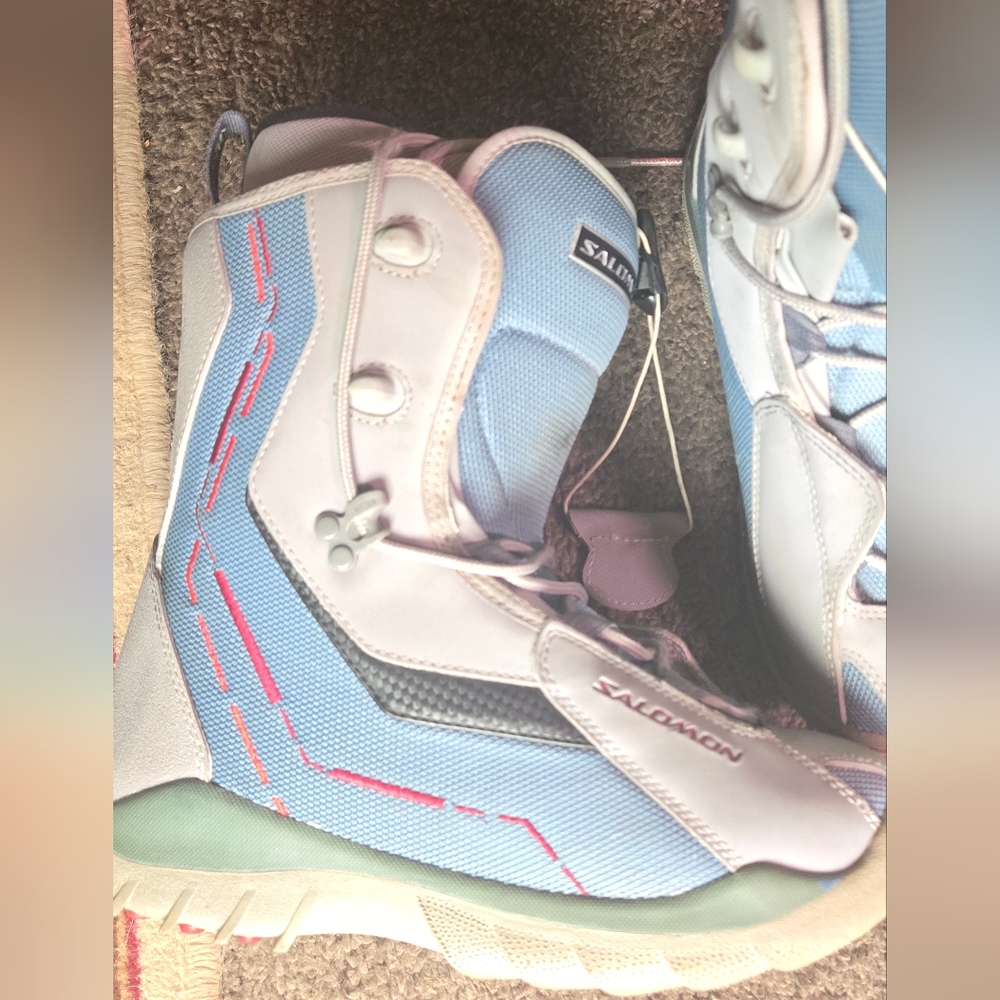 HOST PICK! 🎉🎊 Salomon Vigil Blue & Gray Snowboard Boots Sz7.5 - Picture 3 of 9